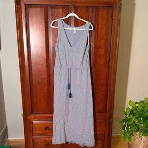 Torrid Blue and White Striped Maxi Dress